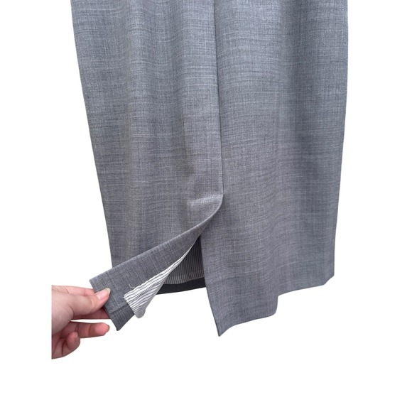 Brooks Brothers Gray Pencil Business Stripped-Lining Wool Blend Dress Sz 2 - Picture 13 of 15